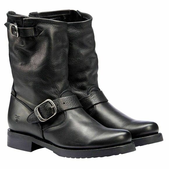 Frye Women's Veronica Short Leather Boot BLACK SIZE 5.5 - Picture 1 of 5